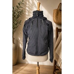 Lululemon Dance Studio Jacket Coal Size 10 Hooded Ruched Thumbhole 2011
